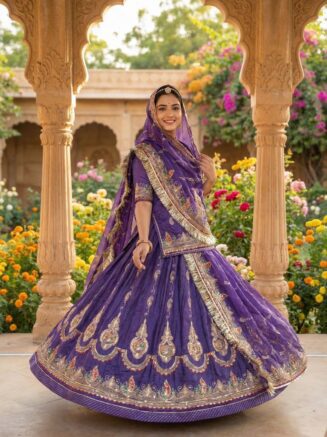 Home 23 Lavender Purple Colour Vintage Rajputi Poshak